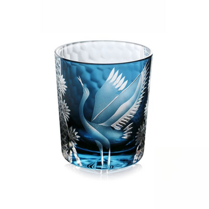 Edo Kiriko "Sacred Crane" Crystal Whiskey Glass