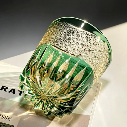 Edo Kiriko "Radiant Splendor"  Whiskey Glass