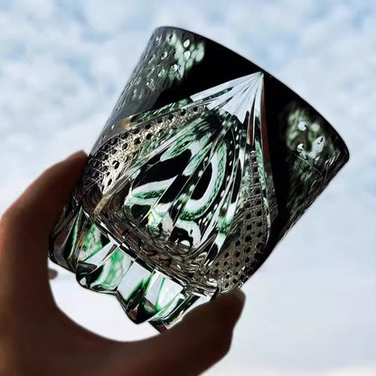 Edo Kiriko Handcrafted Snake Whiskey Glass