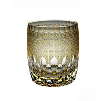 Edo Kiriko "Infinite Nature" Golden Crystal Whiskey Glass