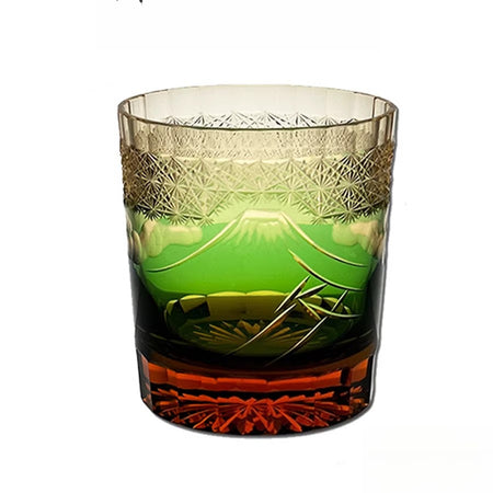 Edo Kiriko Handcrafted Mount Fuji Whiskey Glass