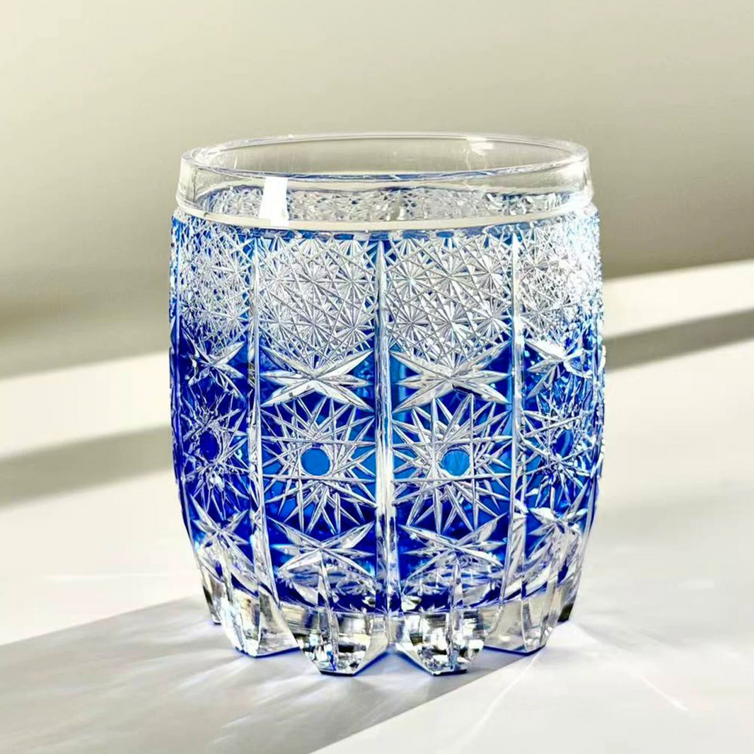 Edo Kiriko "Starry Ocean" Whiskey Glass