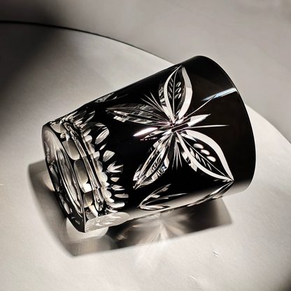 Edo Kiriko "Ink Butterfly" Whiskey Glass