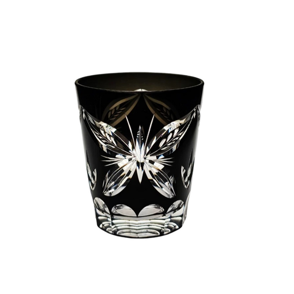 Edo Kiriko "Ink Butterfly" Whiskey Glass