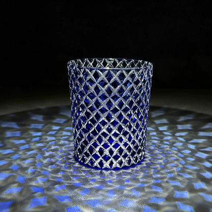 Edo Kiriko "Modern Shippo" Crystal Whiskey Glass