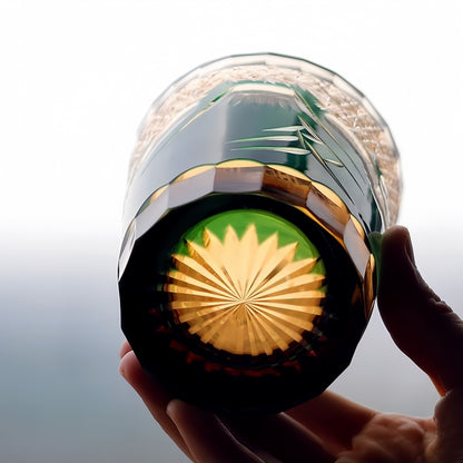 Edo Kiriko Handcrafted Mount Fuji Whiskey Glass