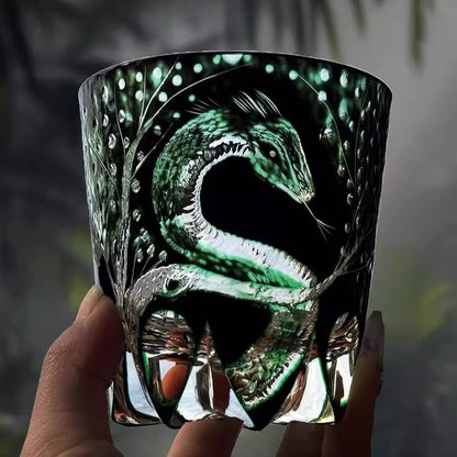 Edo Kiriko Handcrafted Snake Whiskey Glass