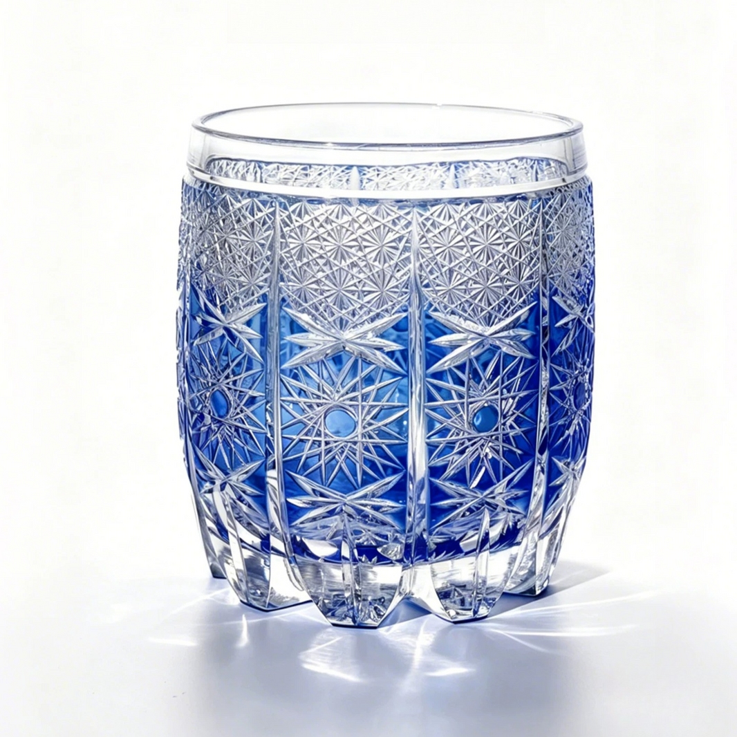 Edo Kiriko "Starry Ocean" Whiskey Glass