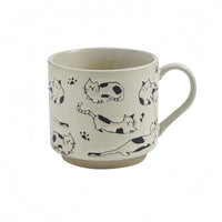 Hand-Drawn Vintage Kitten Design Coffee Cup