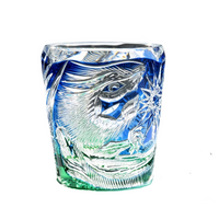 Edo Kiriko "Imperial Dragon" Crystal Whiskey Glass