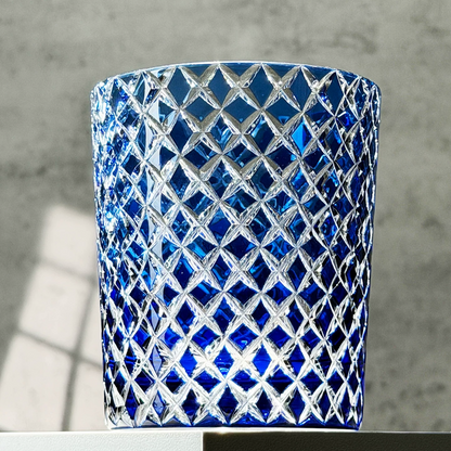 Edo Kiriko "Modern Shippo" Crystal Whiskey Glass