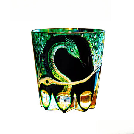 Edo Kiriko Handcrafted Snake Whiskey Glass