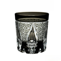Edo Kiriko "Black Flame" Whiskey Glass