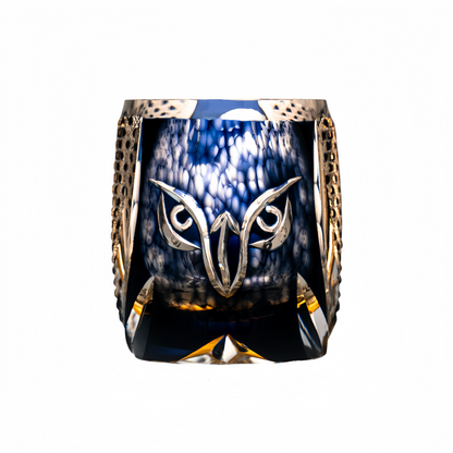 Edo Kiriko Handcrafted Owl Whiskey Glass
