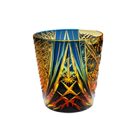 Edo Kiriko Handcrafted Gilded Dome Whiskey Glass